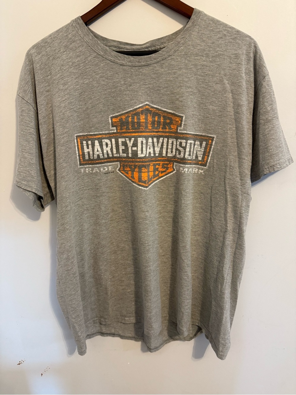 Harley-Davidson Gray T-Shirt with Orange Logo